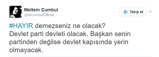 Meltem Cumbul neden hayır diyeceğini açıkladı