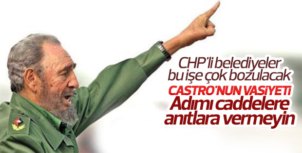 CHP, Castro'nun adını parka verecek