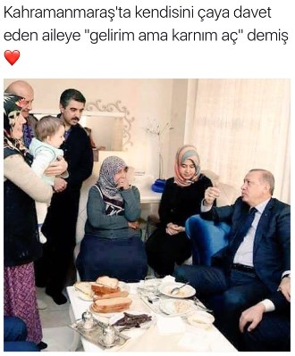 Cumhurbaşkanı Erdoğan'dan Kahramanmaraş'ta samimi pozlar