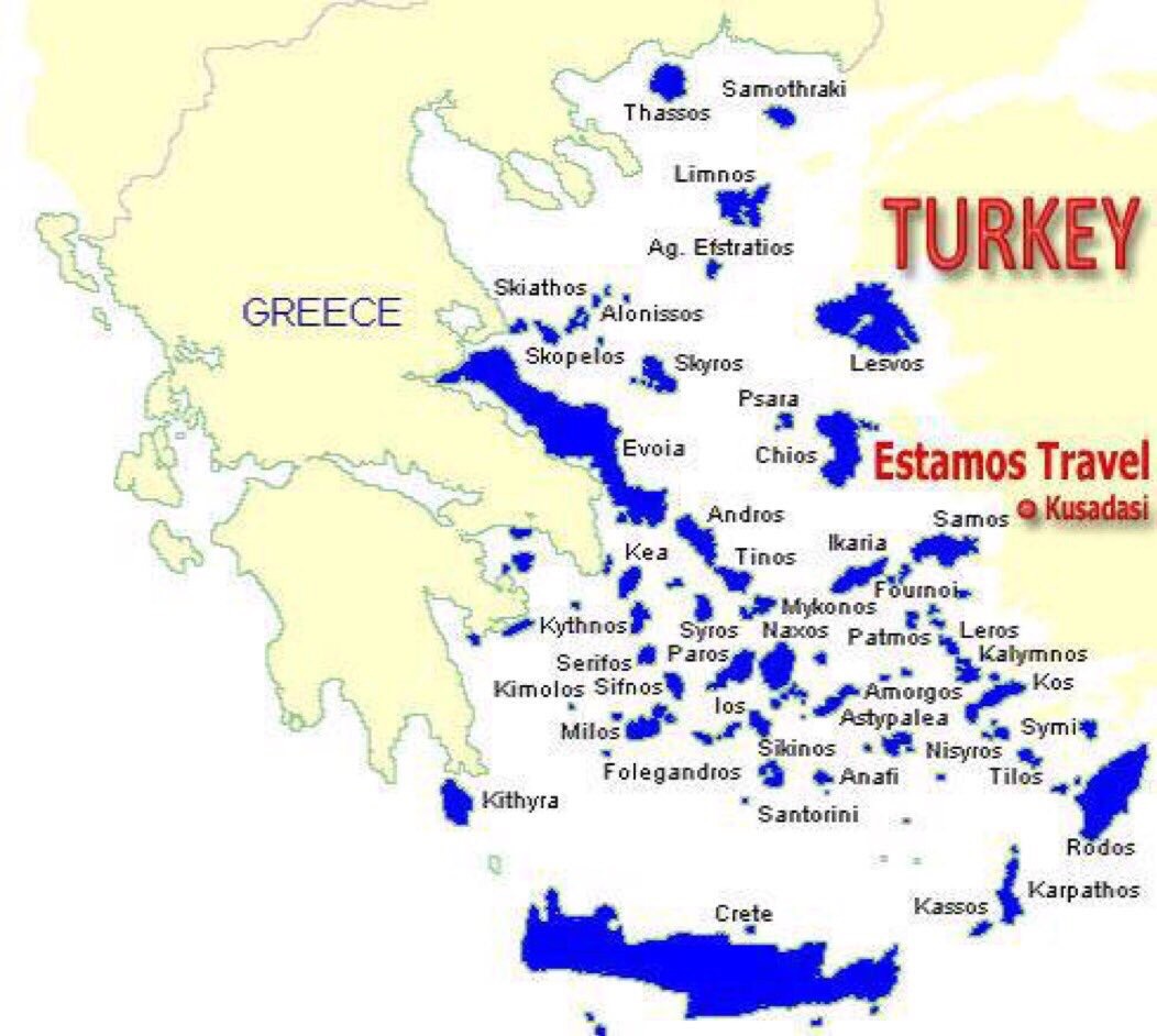 Ege adalarının çoğu Yunan'da, hala doymadılar