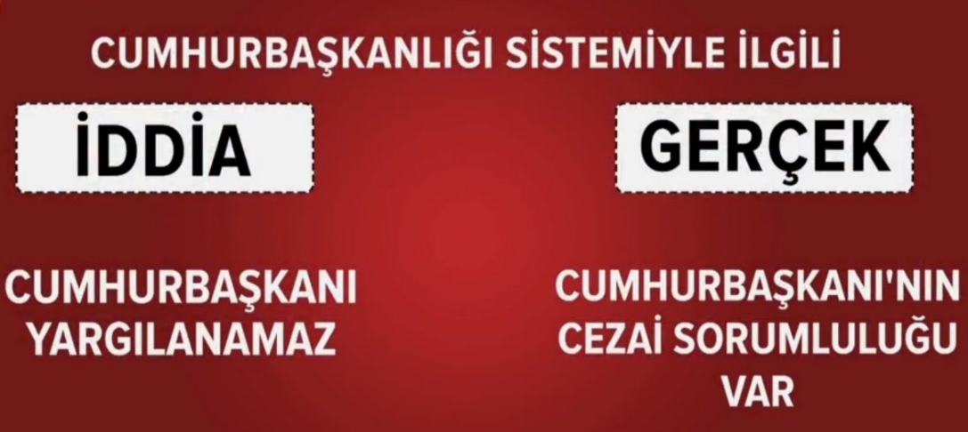 Madde madde Cumhurbaşkanlığı sistemi gerçekleri