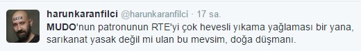 Mudo'nun patronu Erdoğan'a teşekkür etti, linç başladı