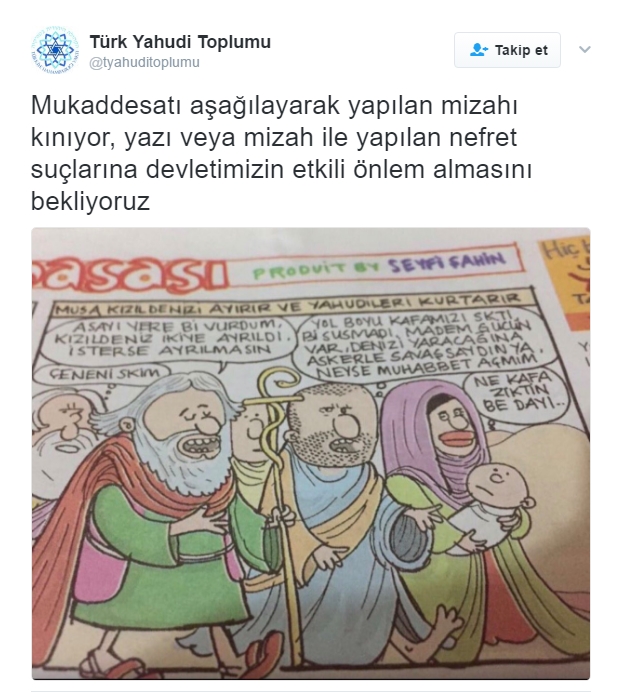 Türk Yahudi Toplumu'ndan Musa peygambere hakarete tepki