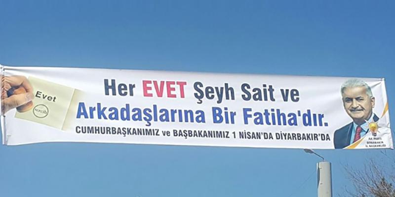 AK Parti'den Şeyh Sait'li pankarta açıklama