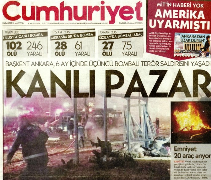 Cumhuriyet Londra saldırısında görüntüleri buzladı