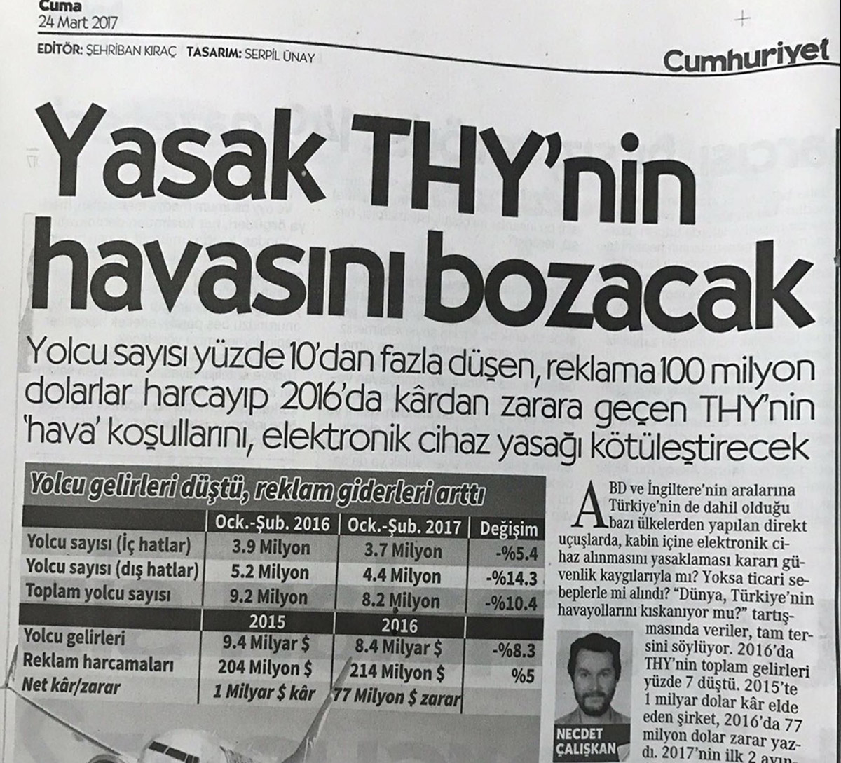 Cumhuriyet THY'ye de düşman