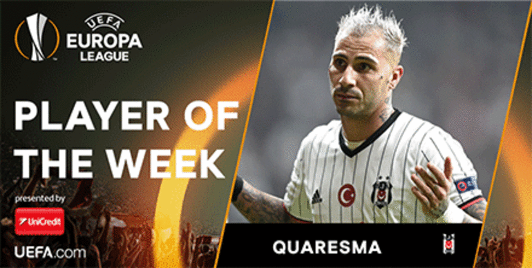 Quaresma Avrupa Liginde haftanın oyuncusu seçildi