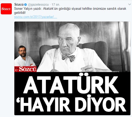 Sözcü'ye göre Atatürk'ün referandum kararı: HAYIR