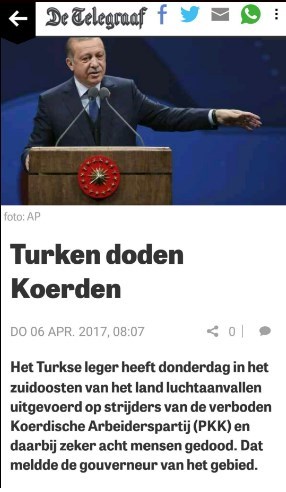 De Telegraaf: Türkler Kürtleri katlediyor