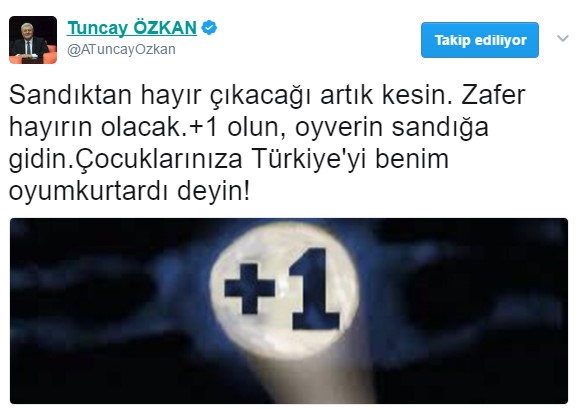 Tuncay Özkan 'hayır' oyu kullanacakları uyardı