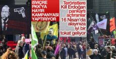 İsviçre’de PKK’nın Erdoğan pankartına soruşturma